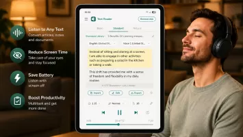 Text reader - text and voice