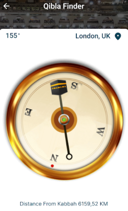 Qibla Compass with Salah Time