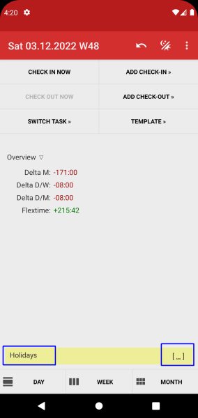 Time Recording - Timesheet App
