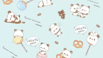 Wallpaper MOCHI MOCHI PANDA