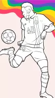 Draw Coloring Football Players