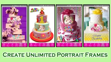 Happy Birthday Cake Frames