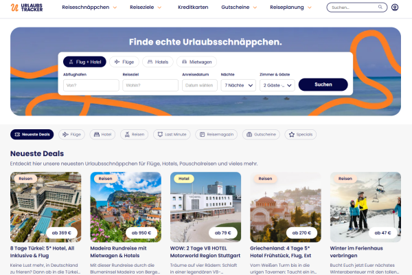 Urlaubstracker: Reisen & Deals