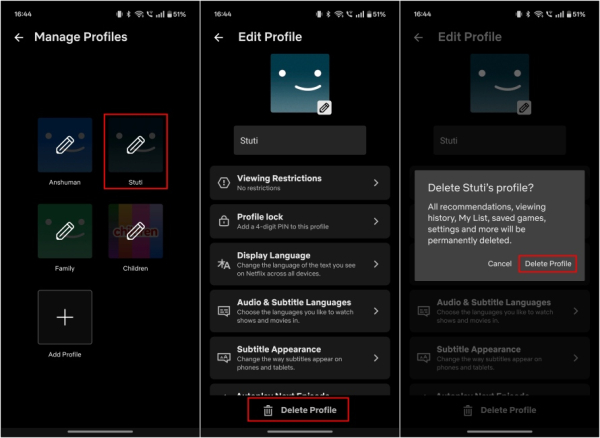 How to Delete a Netflix Profile？