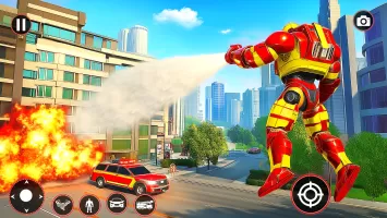 Fire Truck Robot Car Game