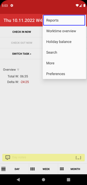 Time Recording - Timesheet App