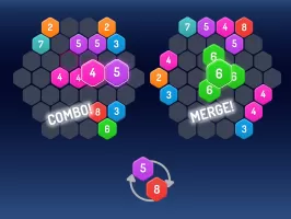 Merge Hexa - Number Puzzle