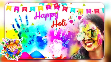 Happy Holi Photo Frame 2025