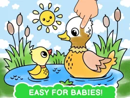 Easy coloring book for kids