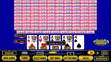 Hundred Play Draw Video Poker