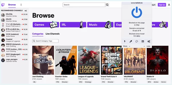 What can do  to stop banner ads twitch?