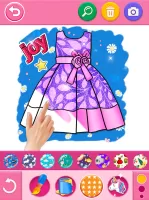 Glitter Dress Coloring Game