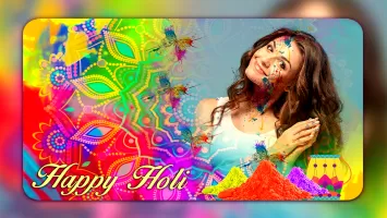 Happy Holi Photo Frame 2025