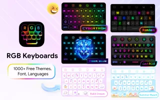 Neon Led Keyboard: Emoji, Font