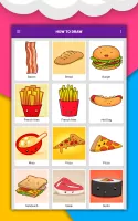 How to draw cute food by steps