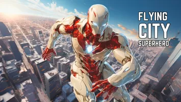Super hero Flying iron jet man