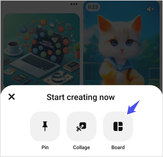 How to create a pinterest board?