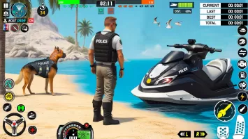 Police Boat Chase Crime Games