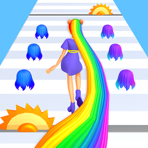 LongHair Girl Runner Hair 3D