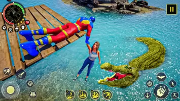 Rope Spider Game Fighting Town