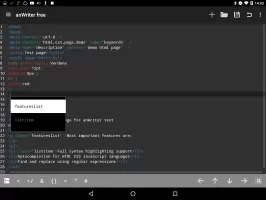 anWriter HTML editor