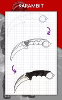 How to draw weapons by steps