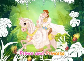 Princess Color by Number Game