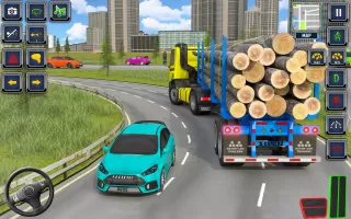 US Truck Driving Transport 3D