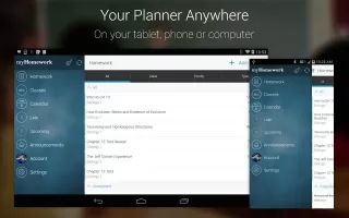 myHomework Student Planner
