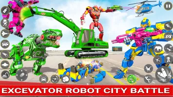 Excavator Robot War - Car Game