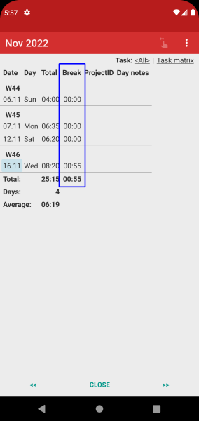 Time Recording - Timesheet App
