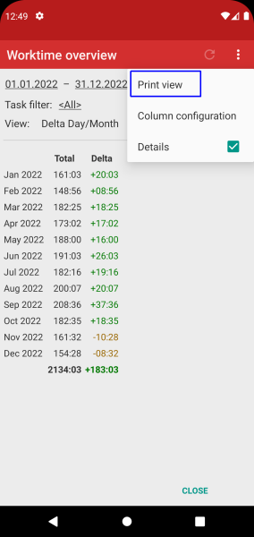 Time Recording - Timesheet App