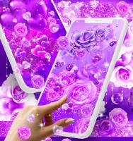 Purple rose live wallpaper