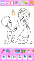 Princess Wedding Coloring Game