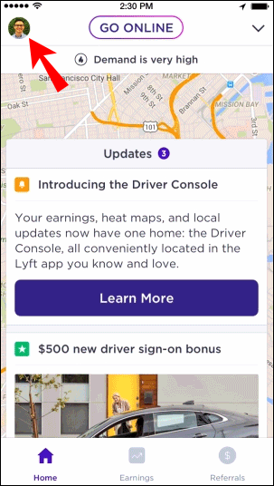Where to see your schedule ride in the lyft app?