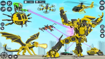 Dragon Robot Police Car Games