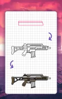 How to draw game weapons