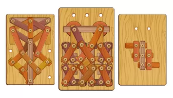 Wood Nuts & Bolts Puzzle