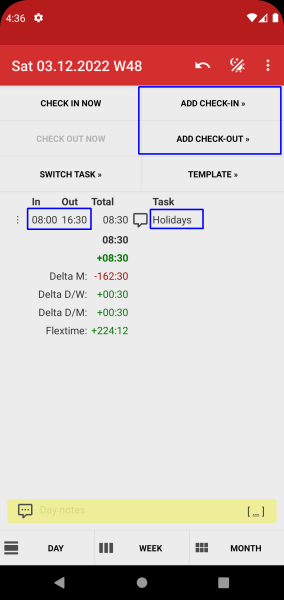 Time Recording - Timesheet App
