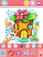 Glitter House coloring for kid