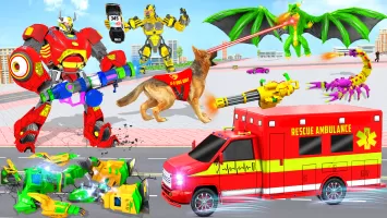 Ambulance Dog Robot Mech Wars