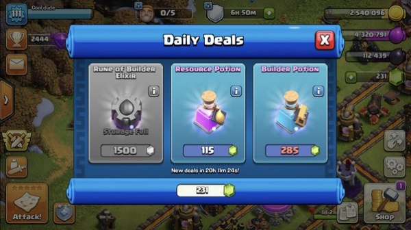 Guide to check available items in Clash of Clans