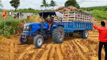 Farming Game : Tractor Trolley