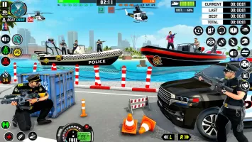 Police Boat Chase Crime Games