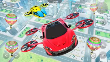 Flying Car Robot Shooting Game