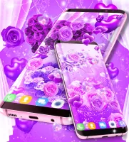 Purple rose live wallpaper