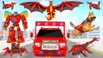 Ambulance Dog Robot Mech Wars