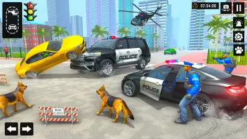 US Police Dog City Crime Chase