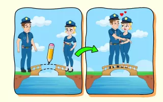 Draw Police - Tricky Puzzles