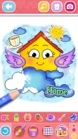 Glitter House coloring for kid